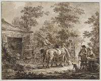 TvB T 111
<br/>
Landschap met schuur, hooiwagen en figuren
<br/>
<em>Langendijk, Dirk (1748-1805)</em>